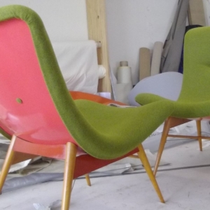 Fauteuils verts- Maison Petitcuenot - Tapissier Lyon